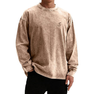 Breathable Street Wear Men Acid Wash Sweatshirt Hot Selling <b>Light</b> Weight Men Basics Acid Wash Sweatshirt - Product Image 2
