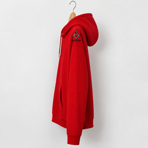 Sweat-shirt à capuche Delta Sigma en polyester sur mesure pour femmes, style maçonnique héritage, avec épaules tombantes, fermeture éclair intégrale, en molleton tricoté - Product Image 2