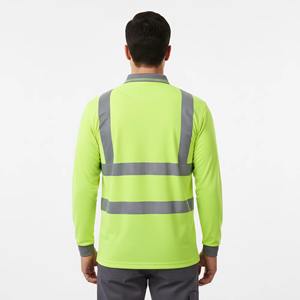 Envío Gratis, Camisa de Trabajo de Seguridad de Manga Larga para Hombre, Clase 3, Alta Visibilidad, Parte Inferior Negra Reflectante, Transpirable, Poliéster - Product Image 6
