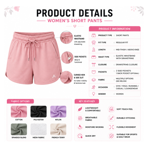 Pantalones Cortos de Seda Suave de Alta Calidad para Mujer, Pantalones Cortos Deportivos de Verano para Playa, Fitness y Running - Product Image 6