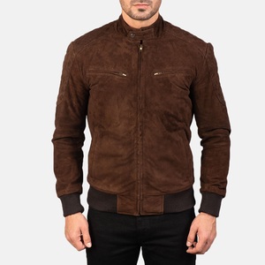Stylish <b>Suede</b> Leather <b>Jacket</b> for Men Luxury Casual Bomber Coat Soft Comfortable Breathable Windproof Winter Custom Wholesale - Product Image 1
