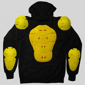 Sudadera con Capucha para Motociclista Reforzada con Kevlar Premium, Armadura de Nivel CE, Sudadera Protectora Urbana para Motociclistas - Product Image 3