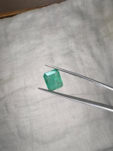 Émeraude naturelle zambienne de 3,21 carats, taille octogonale, pierre précieuse verte de qualité supérieure pour bijoux fins, bague, pendentif - Product Image 2