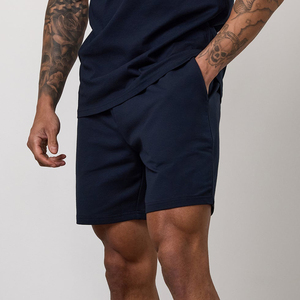 Shorts d'été élégants pour hommes, brodés, épais, personnalisables avec logo, décontractés, amples, 100 % coton - Product Image 1