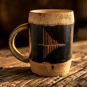 Taza de Madera Rústica Personalizada de la Mejor Calidad, Hecha a Mano, Grabada, Material de Madera Pulida, Estilo Clásico, a Prueba de Fugas, Ecológica - Product Image 1