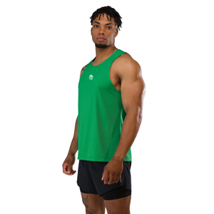 เสื้อกล้ามออกกำลังกายสีเขียวมรกตสำหรับผู้ชาย ทรงเข้ารูป เหมาะสำหรับการฝึกซ้อม ฟิตเนส กีฬา ระบายอากาศได้ดี รับผลิตแบบ OEM จำนวนมาก - Product Image 2