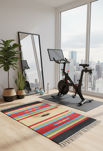 Tapis et chemins de table en coton à motifs floraux faits à la main, design moderne, lavables en machine, réversibles, épaisseur personnalisable, pelucheux, pour la maison et les voyages - Product Image 4