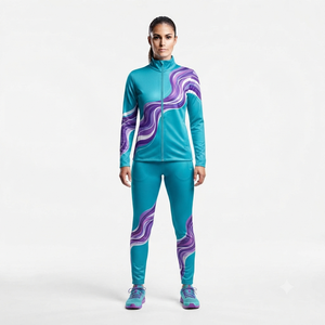 Custom Women Cheerleading Performance Tracksuit Long Sleeve Sports <b>Jacket</b> with Matching Training Pants Comfortable Athletic Team - Product Image 4