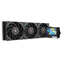Refroidisseur liquide AIO Mjolnir Vision 360 BLACK ARGB 360 mm avec écran LCD IPS 3,5 pouces pour informations système, compatible Intel LGA 1851 AM5 PC