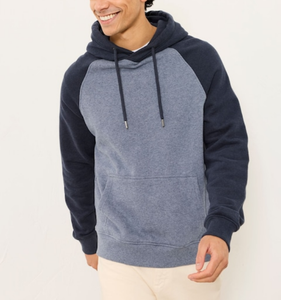 Sudadera con Capucha para Hombre, Corte Holgado, Cuello con Capucha, Bloques de Color, Manga Raglán, Tejido Grueso para Invierno, Transpirable, 100% Algodón, Felpa, 380 GSM - Product Image 4