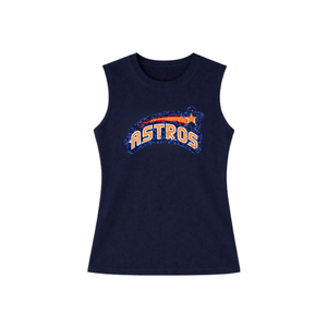 Ready to Ship American Baseball Cotton Summer Short Patchwork Front <b>Sequin</b> Embroidery Breathable Casual Game Day Tank <b>Top</b> - Product Image 5