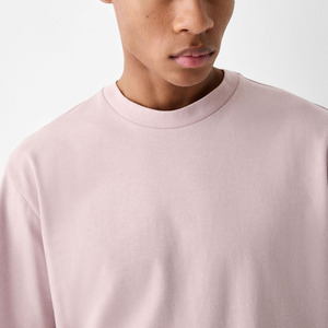 T-shirts pour hommes à col rond, manches courtes, coupe ample, 100% coton, tissu tricoté, style décontracté chic, séchage rapide, respirant, personnalisable - Product Image 4