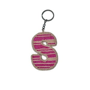 Artistic Seed Beads Keychain With Hand Embroidery Luxury Beaded Embroidery Keychain Trendy Gift Item - Product Image 4
