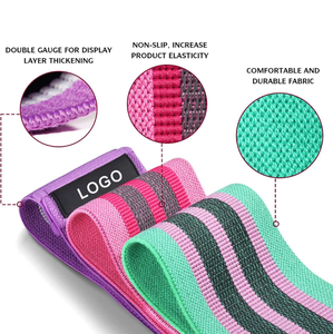 Correa de Tobillo para Pilates con Logotipo Personalizado, Banda de Resistencia para Tenis, Juego de 3 Bandas de Resistencia para Cadera y Glúteos, Antideslizantes, 100% Algodón - Product Image 5