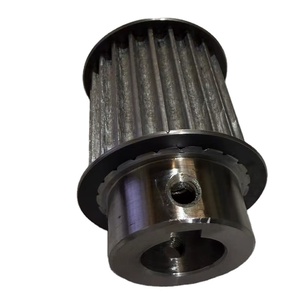 พูลเลย์ไทม์มิ่งขนาด 22T 8M ความกว้างสายพาน 50 มม. วัสดุเหล็ก ความกว้างสายพาน 40 มม. พร้อมหน้าแปลนเคลือบดำ EN8 - Product Image 3