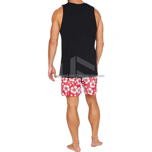 Wholesale Men Sports Tank Top Custom Muscle Fitness Custom Print Vest Men's Black Tank Top 2025 Men's Sleeveless Striped TankTop - Product Image 3