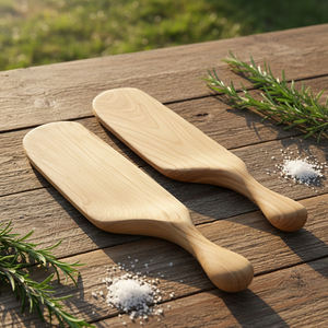 Bandeja de Servir de Madera con Acabado Natural, Vajilla Multiusos para Servir Aperitivos, Té, Café y Uso Doméstico - Product Image 3