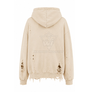 Sudaderas con efecto desgastado para mujer, de algodón grueso, con logotipo personalizado, lavadas, fabricante OEM ODM - Product Image 3