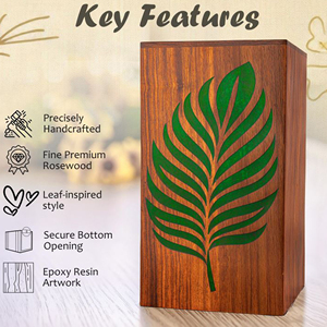 Premium Funeral Memorial Wooden Urn Wooden Urn for Adult Cremation Ashes Customized Wooden Memorial Ash by AYAANS - Product Image 4