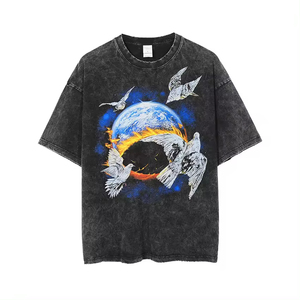 เสื้อยืดพิมพ์ลายคุณภาพสูง ผ้าฝ้าย 100% ทรงปกติ สไตล์ลำลอง สำหรับผู้ชาย ขายส่ง - Product Image 1