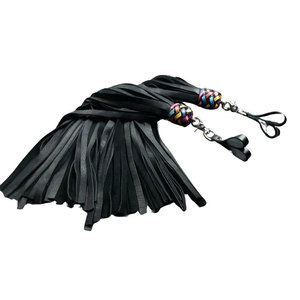 Leather <b>Flogger</b> Premium Leather Strips Strong Handle Balanced Design Leather <b>Flogger</b> Simple Control - Product Image 1