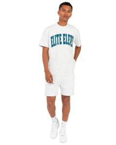 Ensemble de course pour homme, t-shirt et short en coton bleu clair, logo personnalisé imprimé, vêtements décontractés d'été, tissu tricoté respirant - Product Image 3