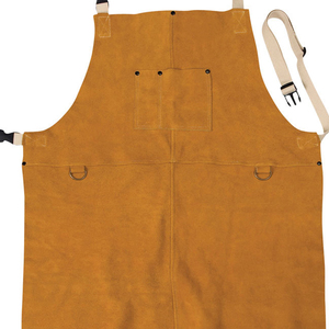 Delantal de cuero resistente para trabajo pesado, adecuado para soldadura y trabajos de fabricación. Delantal de taller de cuero diseñado para resistir el calor. - Product Image 6