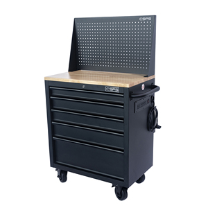 Matte Black Powder Coated Steel 5 Drawer Tool <b>Cabinet</b> Family keywords: for Garage Workshop Storage Use - Product Image 3