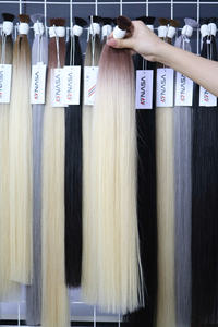 Prix de gros Extensions de cheveux en vrac Cheveux humains vietnamiens Double noyade 100 grammes Couleurs foncées 26 pouces - Product Image 4