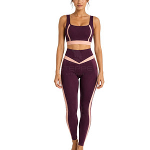 Ensemble de yoga pour femmes pour la remise en forme, la salle de sport, l'entraînement, tissu respirant en spandex/polyester, écologique, résistant, séchage rapide, confortable - Product Image 6