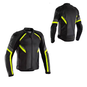 Chaqueta de cuero de vaca para hombre BM S1000 RR, estilo clásico Cafe Racer, para carreras/motociclismo, con joroba, certificada CE. - Product Image 4