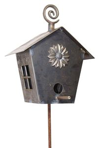 Nichoir pour oiseaux en gros, décoration extérieure indienne, nichoir et abri pour oiseaux de la meilleure qualité, nichoir suspendu en métal d'Inde - Product Image 5