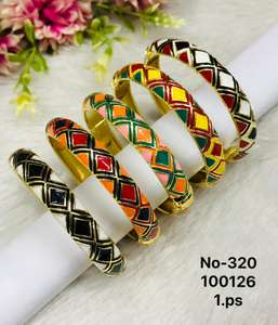 Versatile Retro Ethnic Style Alloy Texture Women's <b>Bangles</b> <b>Set</b> Trendy Colorful Design Party - Product Image 2