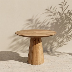 Reclaimed Teak Wood Dining <b>Table</b> Factory Direct Custom Round Wooden Cafe <b>Table</b> Supply Indonesia Furniture Manufacturer Wholesale - Product Image 3