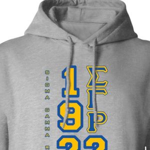 เสื้อฮู้ดพิมพ์ลาย Gray Sigma Gamma Rho Greek Life สำหรับผู้หญิง เสื้อฮู้ดแบบสวมหัว สไตล์ลำลองสำหรับนักศึกษา  สามารถสั่งทำได้ - Product Image 5