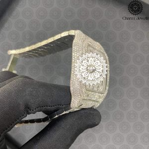Reloj de Lujo Charm_Jewells, Rectangular, Dorado, 38mm, Analógico, Cuarzo, Bisel con Diamantes, para Hombre - Product Image 3