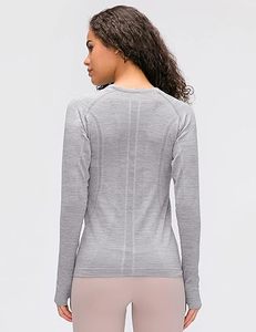 Camiseta de Yoga de Manga Larga Reversible y Resistente a las Arrugas para Mujer, Fabricante Personalizado OEM ODM, Ropa Deportiva de Compresión para Gimnasio - Product Image 5