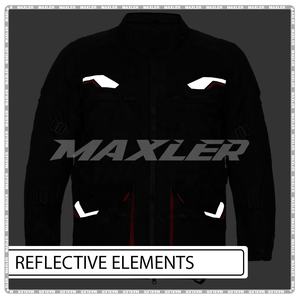 เสื้อแจ็คเก็ตมอเตอร์ไซค์สำหรับผู้ชาย ผ้าทอ ทนลม กันน้ำ ได้มาตรฐาน CE ผู้ผลิต OEM โรงงาน - Product Image 4