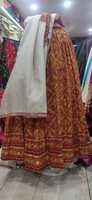 Ensemble Gharchoda Choli Premium avec Lehenga en coton brodé Jari et Dupatta en soie douce – Tenue ethnique de mariage 27 garchoda coli ankar
