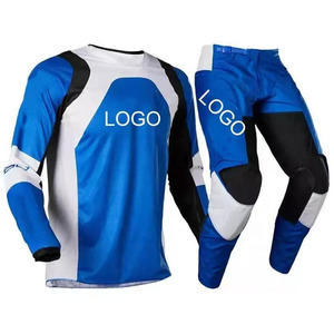 Combinaison de course moto pour homme, ensemble maillot et pantalon à manches longues, rose et noir, impression par transfert thermique, % polyester, anti-UV, séchage rapide, toutes saisons - Product Image 5
