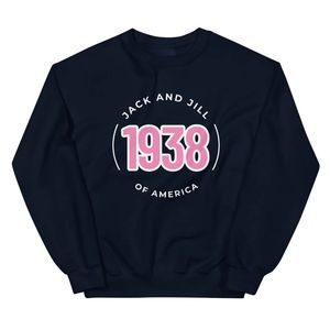 เสื้อสเวตเชิ้ตคอกลมยูนิเซ็กซ์ แจ็คแอนด์จิล พิงค์ 1938 รุ่น JJ Circle ผ้าเนื้อนุ่มพรีเมียม แขนยาว สวมใส่สบาย เหมาะสำหรับขายส่ง - Product Image 1