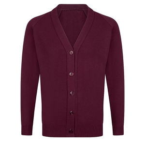 Suéter Cárdigan Grueso de Punto para Hombre, con Botones Cubiertos, Logotipo Frontal, Mangas Largas, Abrigo para Uniforme Escolar - Product Image 6