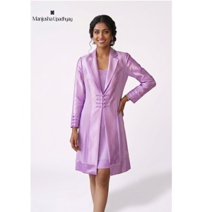 Robe Kurti Western élégante mi-longue pour femme, à manches longues, avec taille ajustée, idéale pour les soirées et un style moderne. - Product Image 1