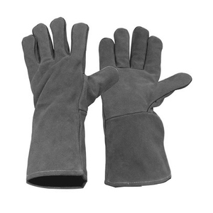 Guantes de Soldador de Cuero Vacuno de Primera Calidad, Resistentes al Fuego, Protección para Trabajo Pesado, Guantes para Asar a la Parrilla, Barbacoa y Horno - Product Image 6
