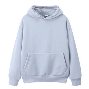 เสื้อฮู้ดดี้ผู้ชายผ้าเฟรนช์เทอร์รี่หนานุ่ม 100% ผ้าฝ้าย ทรงโอเวอร์ไซส์ พร้อมโลโก้ปัก 3 มิติ ไซส์ XL เสื้อกันหนาวแบบสวมหัว - Product Image 6