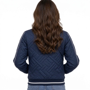 Casual Apparel <b>Women</b> Bomber <b>Jacket</b> With <b>Lightweight</b> Polyester Fabric Ribbed Collar Comfortable Premium <b>Women</b> Bomber <b>Jacket</b> - Product Image 4