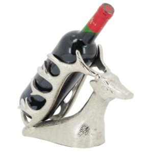 Luxury Silver Stag Head Wine Bottle Holder Creative Animal Single Bottle Display Rack For Home <b>Bar</b> Decor And Christmas Festive - Product Image 4