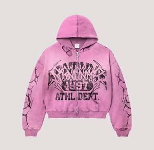โรงงานผลิตเสื้อฮู้ดดี้โอเวอร์ไซส์ ผ้าฝ้าย 100% เฟรนช์เทอร์รี่ สตรีทแวร์ ยูนิเซ็กส์ ลายพิมพ์ดิสเทรส โลโก้ด้านหน้า ทรงพอดีตัวสำหรับฤดูใบไม้ร่วง - Product Image 3