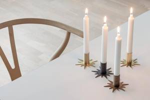 Portavelas de Metal Dorado para Decoración del Hogar, Portavelas Cónico con Forma de Estrella Geométrica, Elegante Candelabro para Mesa de Comedor, Venta al por Mayor - Product Image 6