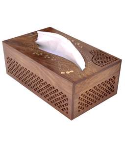 Boîte à mouchoirs en bois minimaliste moderne pour la décoration intérieure contemporaine de la maison et du bureau - Product Image 4